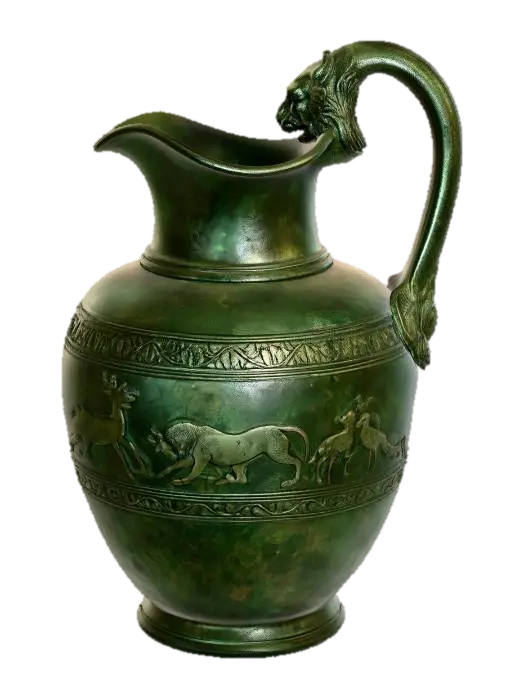 3D model for Bronze Ewer with Hunting Scene and Lion-Head Handle