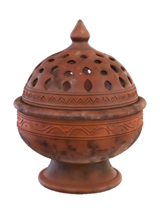3D model for Terracotta incense burner