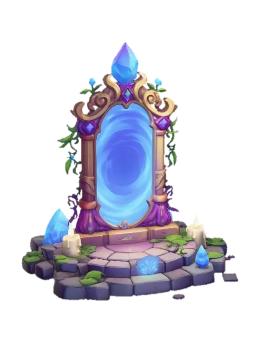 Azure Crystal Portal - Luminous 3D model, vytvořený pomocí AI