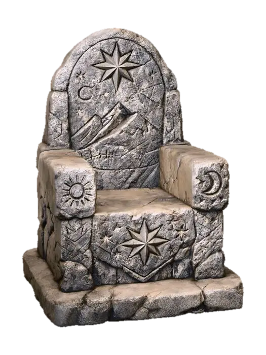 Throne of the Starry Peaks - Star 3D-model, gegenereerd door AI