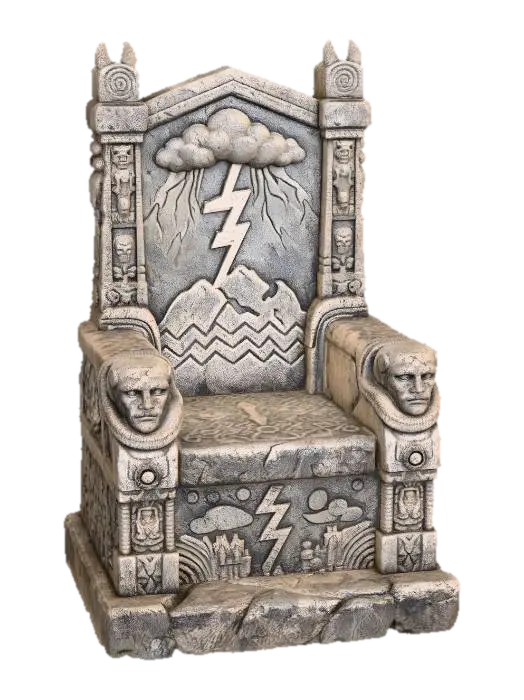 Throne of Lightning 3D model, vytvořený pomocí AI
