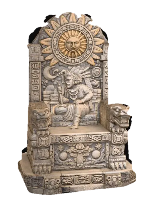 Sun King Throne - Sovereign 3D model, vytvořený pomocí AI