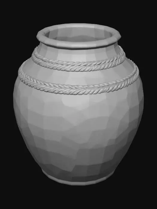 3D model for Rope-Banded Terracotta Jar