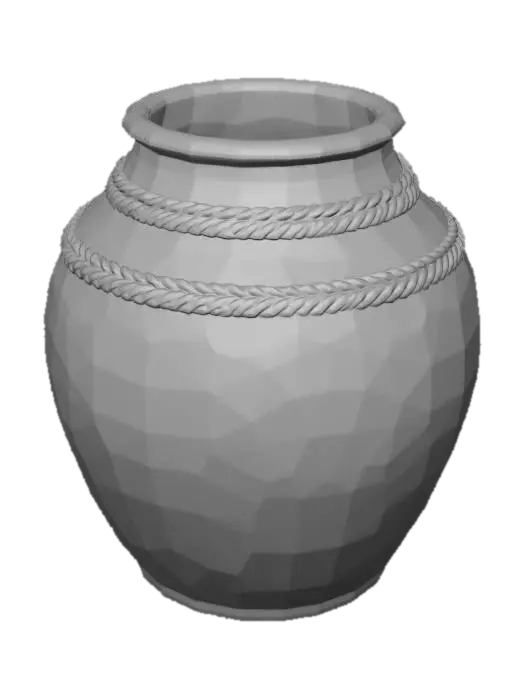 3D model for Rope-Banded Terracotta Jar