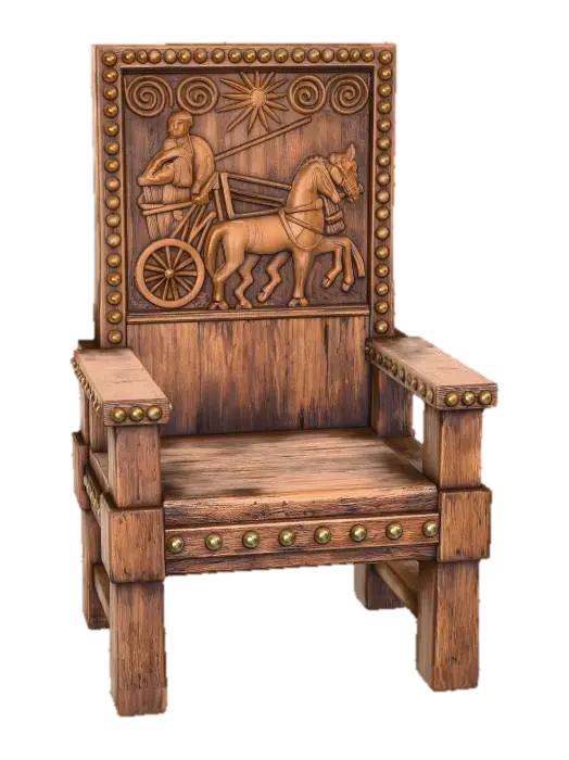 3D model for Sun-Chariot Carved Chair