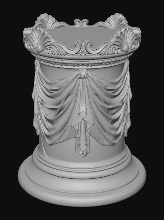 3D model for Draped Marble Pedestal