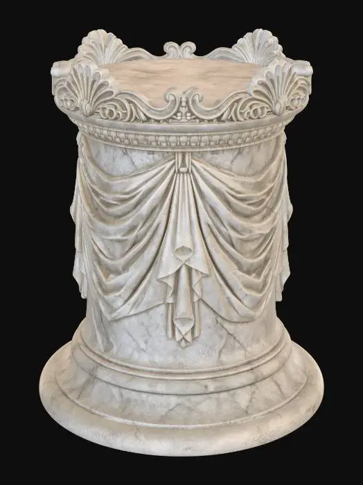 3D model for Draped Marble Pedestal