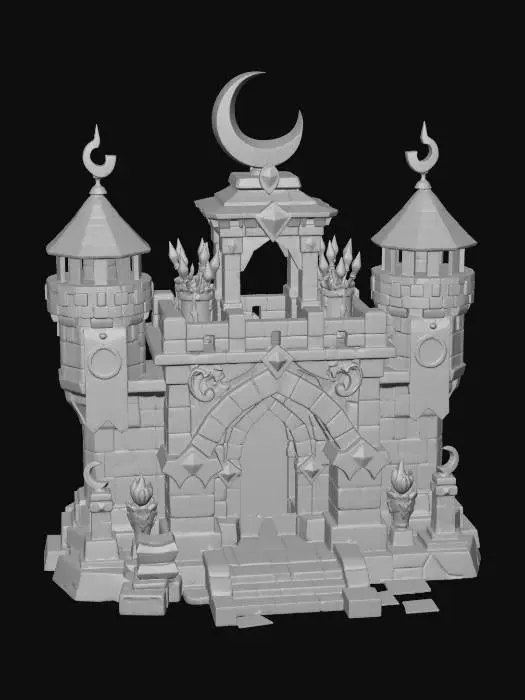 3D model for Crescent Moon Fortress