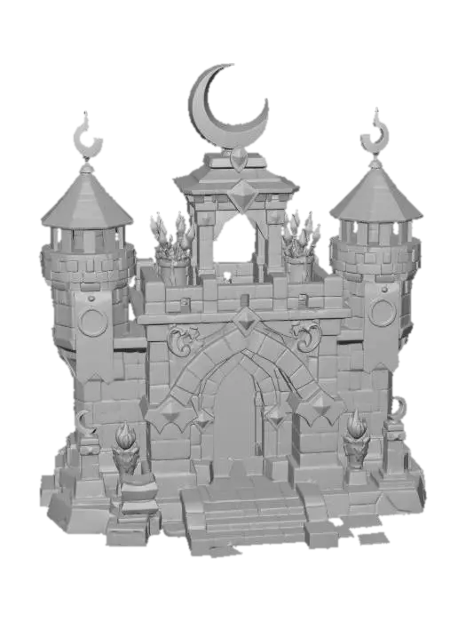 3D model for Crescent Moon Fortress