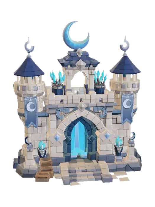 3D model for Crescent Moon Fortress