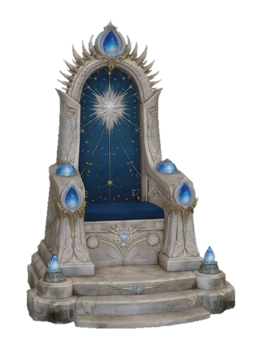 Celestial Throne - Kingdom 3D model, vytvořený pomocí AI