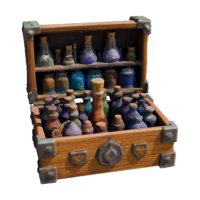 3D model for Potion Collection in a Chest