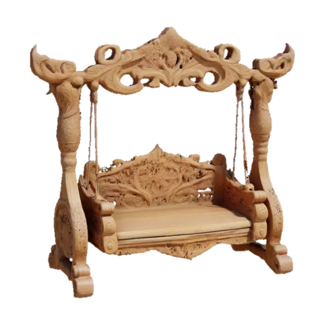 Ornate Wooden Swing - Relaxation 3D model, vytvořený pomocí AI