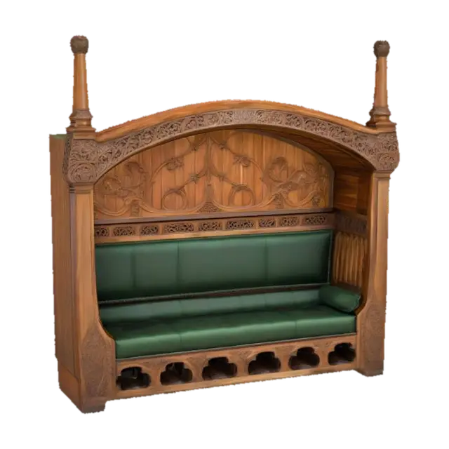Ornate Carved Settle का AI द्वारा बनाया गया 3D मॉडल