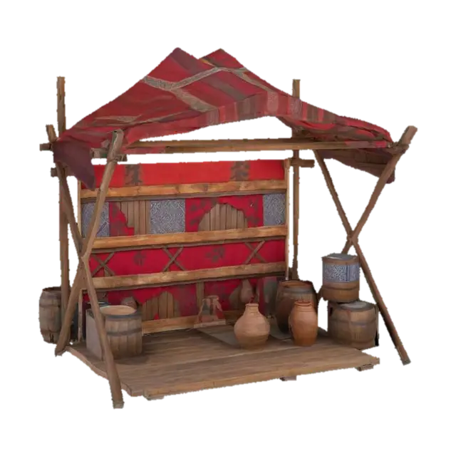 Market Stall Display - Shop 3D model, vytvořený pomocí AI