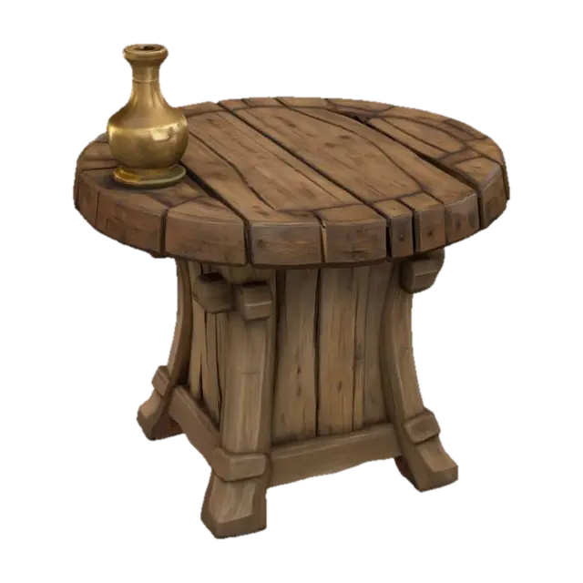 Table and Vase - Objects 3D model, vytvořený pomocí AI