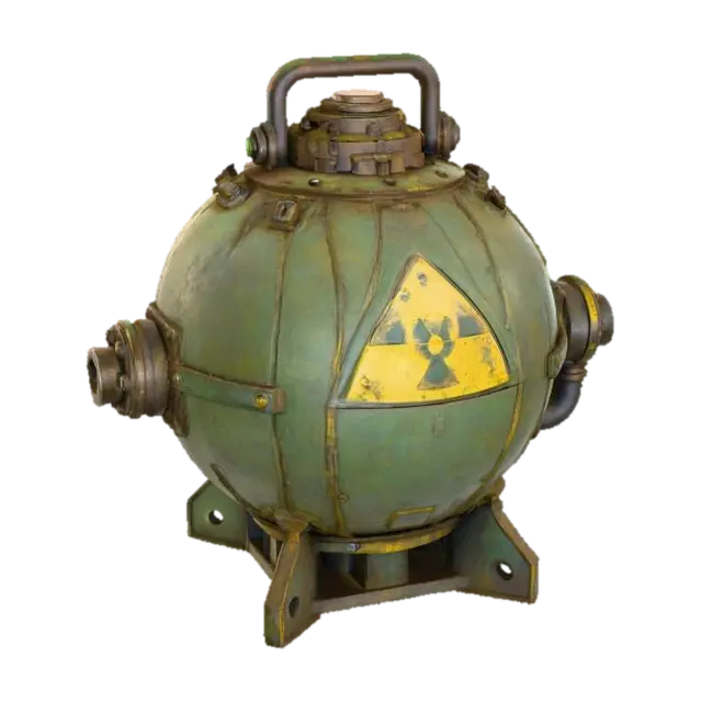 Atomic Sphere - Nuclear 3D model, vytvořený pomocí AI