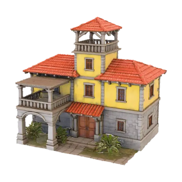 Modelo 3D de Mediterranean Villa - Home, gerado por IA