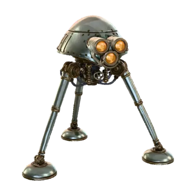 Tripod Sentinel 3D model, vytvořený pomocí AI