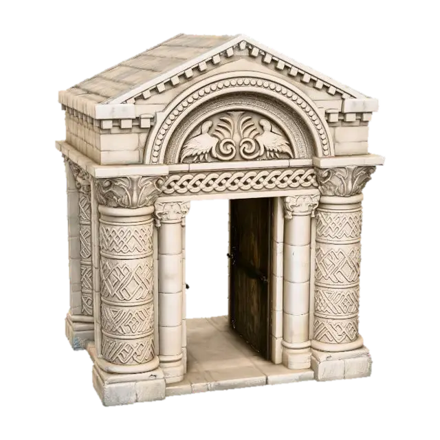 Ancient Stone Portal - Realm 3D model, vytvořený pomocí AI