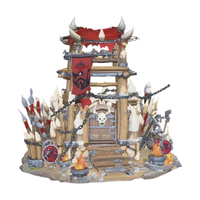 Skullgate Siege Tower - No 3D model, vytvořený pomocí AI