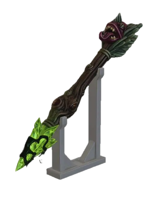 Dragonbound Staff - Bolts 3D model, vytvořený pomocí AI