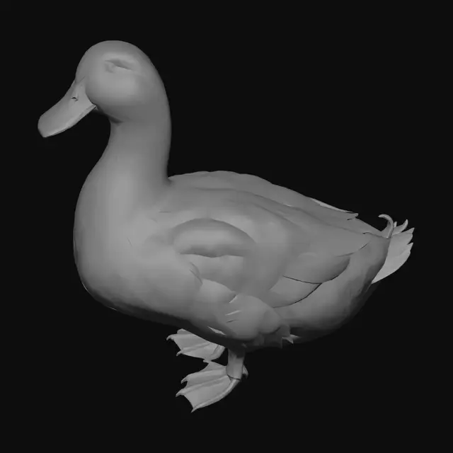 3D model for Snowy Pekin Duck