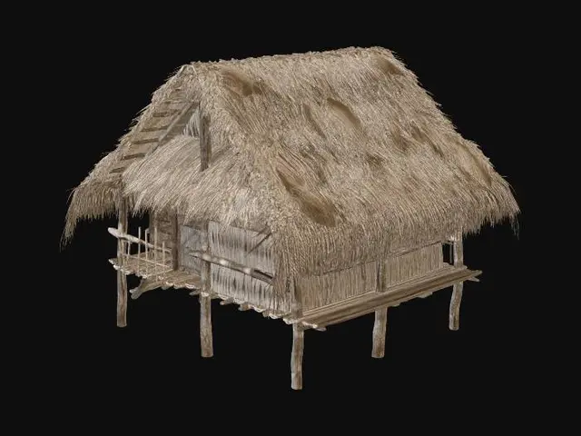 3D model for Thatched Hut on Stilts