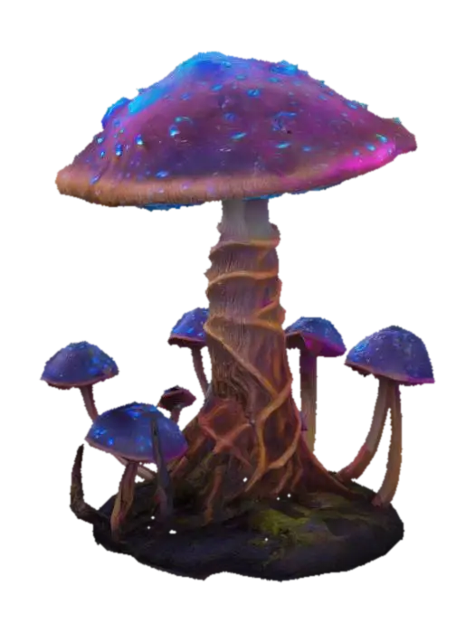 Enchanted Luminescence - Drow 3D model, vytvořený pomocí AI