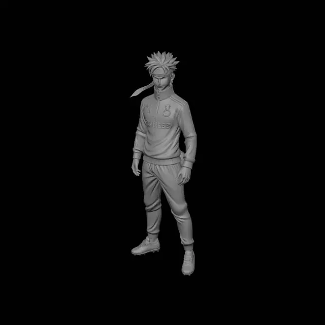 3D model for Naruto in Real Madrid Kit