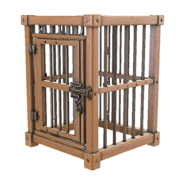 3D model for Wooden Cage