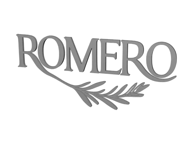 3D model for Romero Restaurante & Café Logo