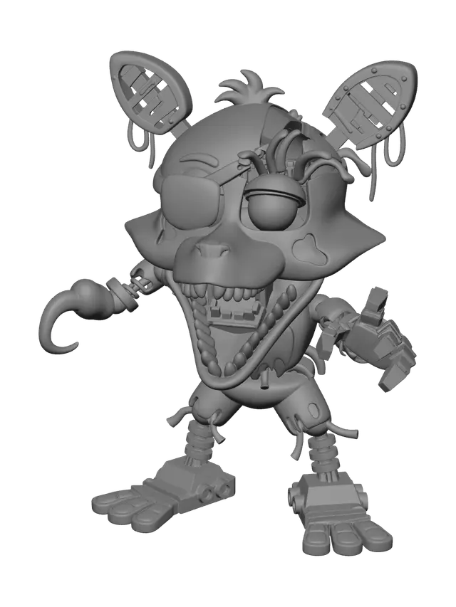 3D model for Stylized Withered Foxy