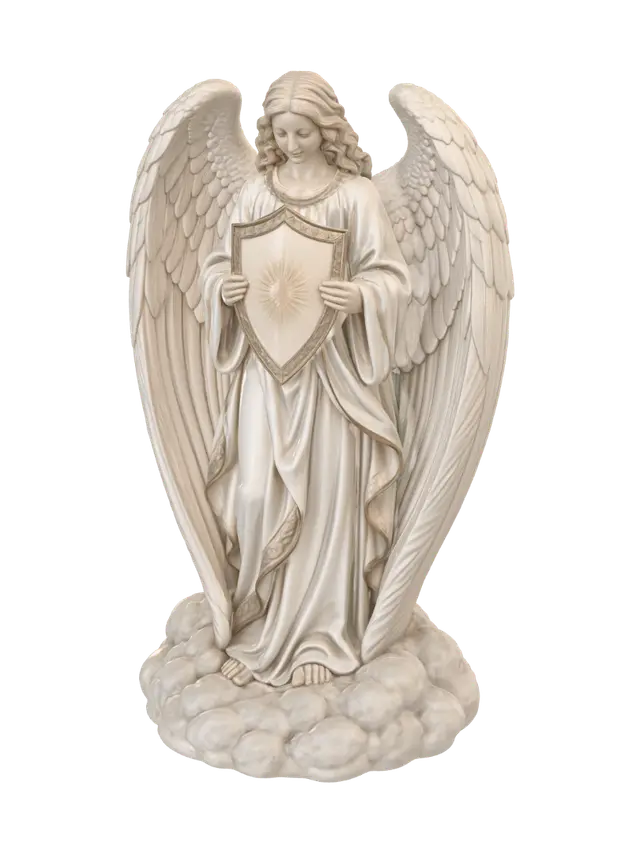 Angel of Protection 3D - Matte 3D model, vytvořený pomocí AI