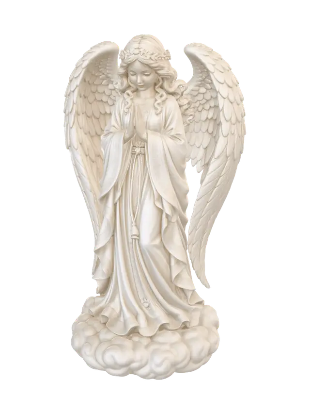 Angel of Prayer 3D - Matte 3D model, vytvořený pomocí AI