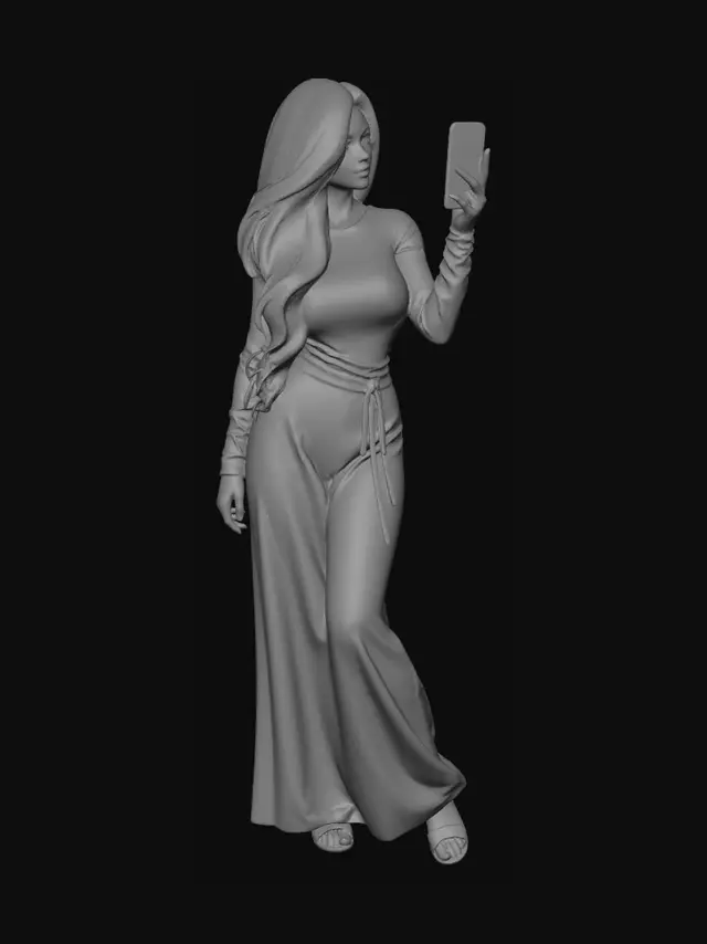 3D model for Golden Hour Selfie in Beige