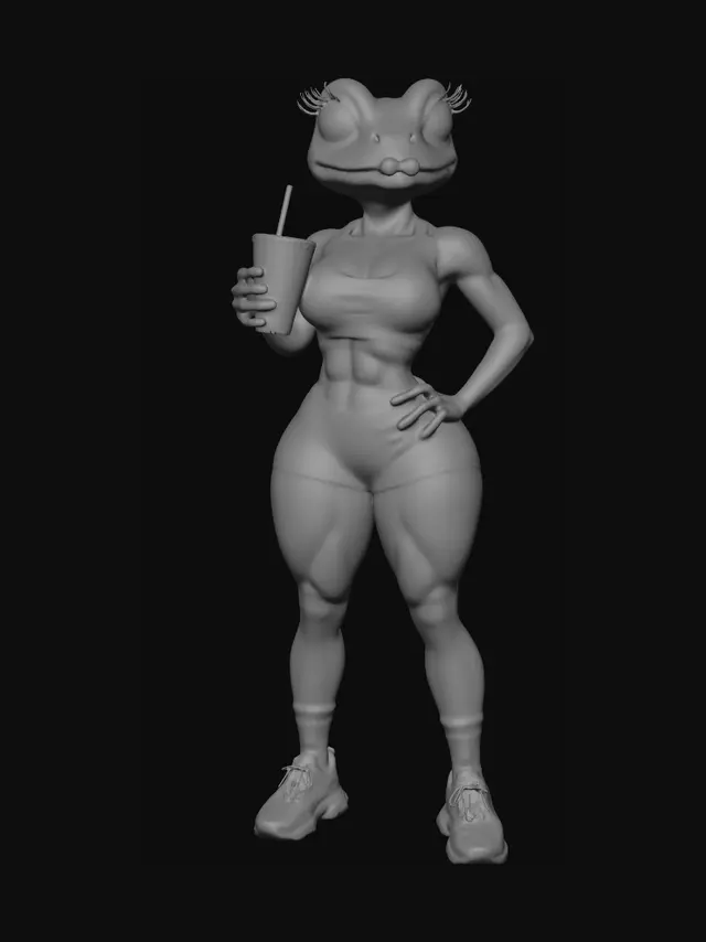 3D model for Muscle Frog Athlete