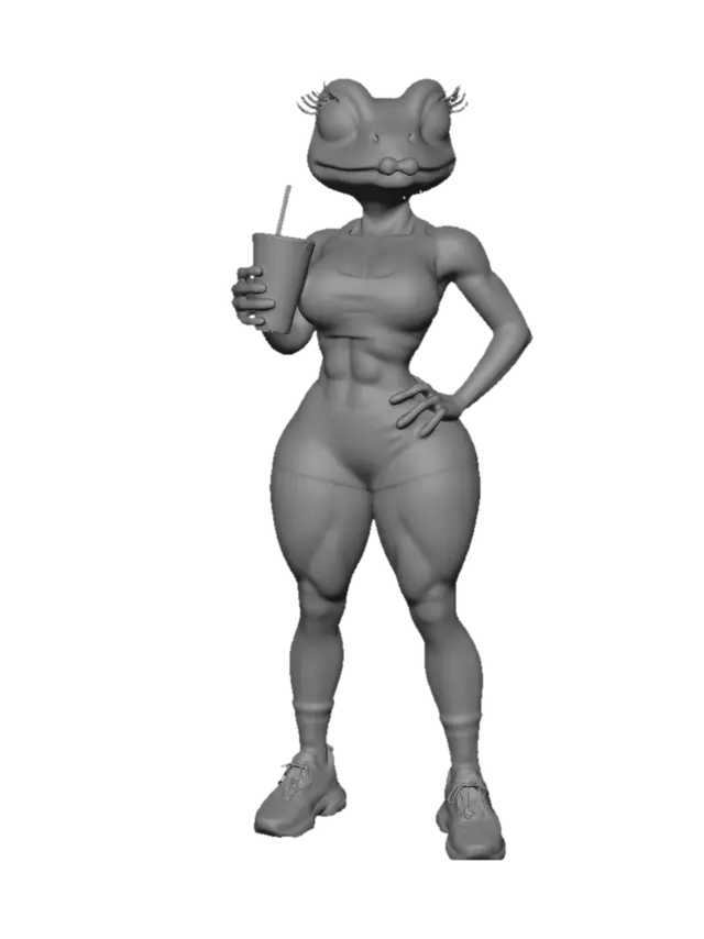 3D model for Muscle Frog Athlete