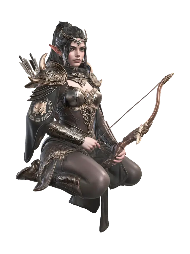 3D model for Moonlit Elven Archer