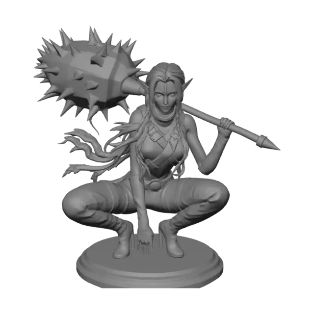 3D model for Spiked Mace Huntress