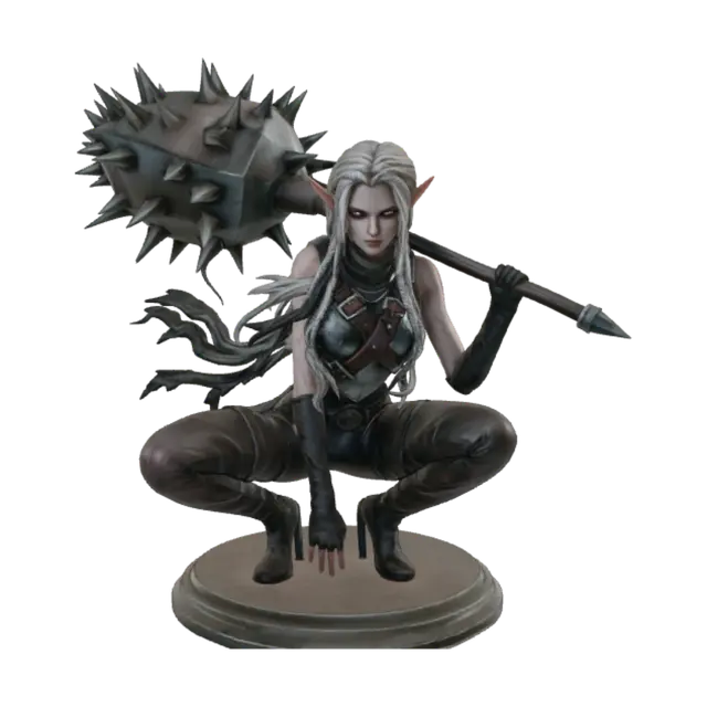 3D model for Spiked Mace Huntress