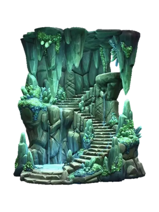 โมเดล 3D ของ The Mystic Cavern - Lantern สร้างโดย AI