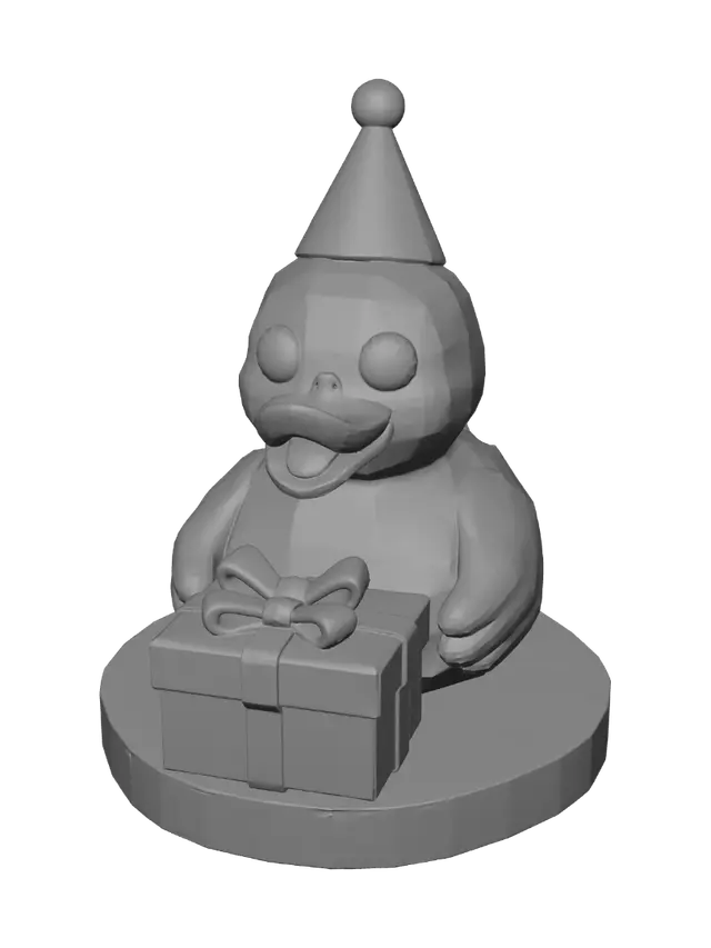 3D model for Birthday Duck with Gift