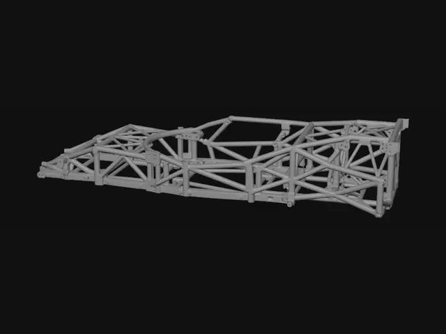 3D model for Black Space Frame Chassis