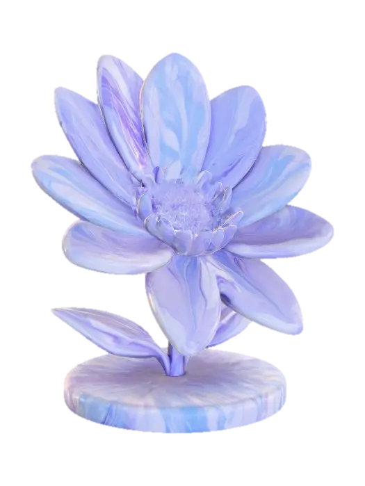 Golden Blossom - Shape 3D model, vytvořený pomocí AI
