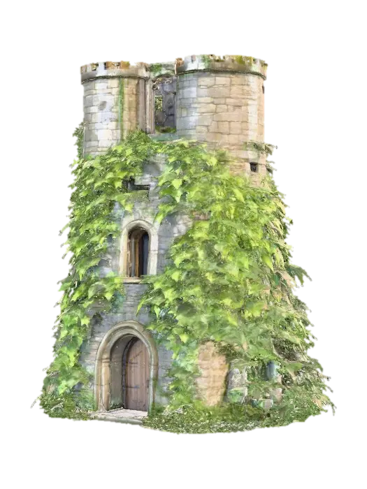 Ivory Tower - Isolated 3D model, vytvořený pomocí AI