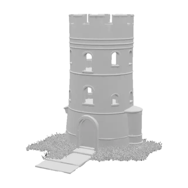 3D model for Rustic Tower in the Rain