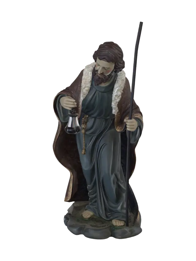 Saint Joseph with Lantern and Staff - Christian 3D model, vytvořený pomocí AI