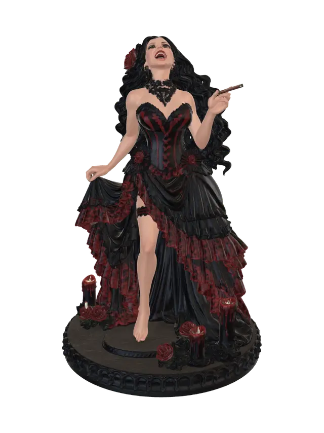 Gothic Flamenco Figurine - Umbanda 3D model, vytvořený pomocí AI