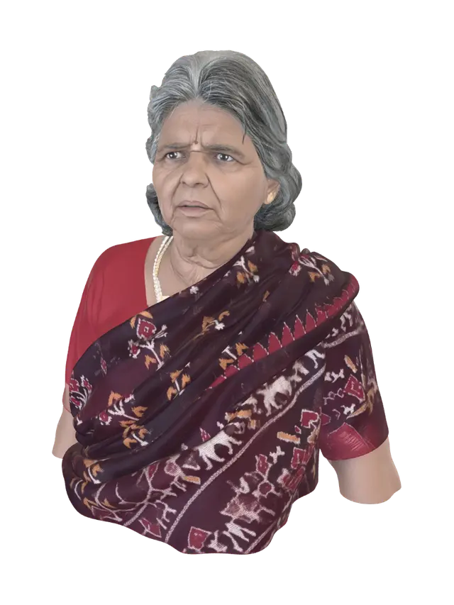 amma - Determined 3D model, vytvořený pomocí AI